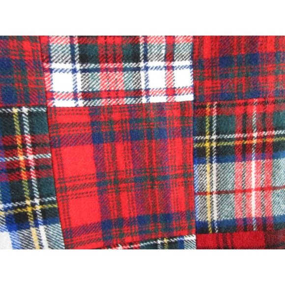 Wool Plaid Patchwork Flare Pants Lined No Tag Vintage Hand Made See Measurements - Picture 7 of 15